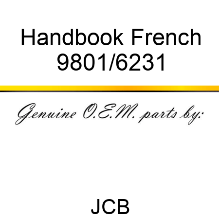 Handbook, French 9801/6231