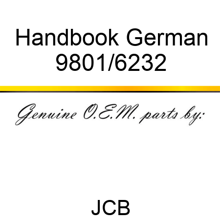 Handbook, German 9801/6232