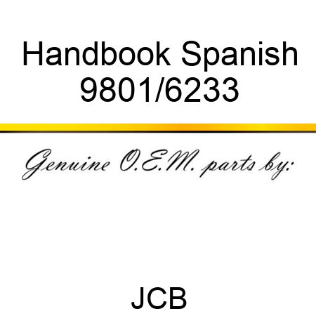 Handbook, Spanish 9801/6233