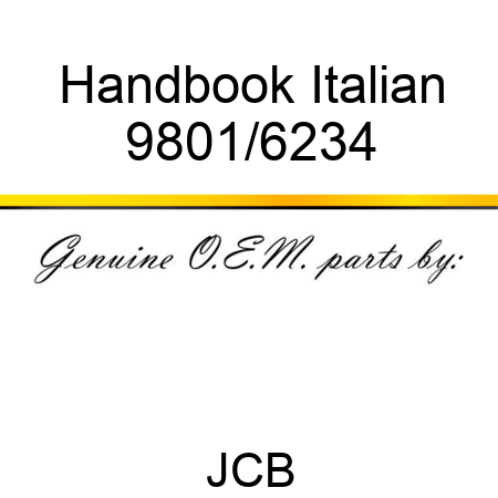 Handbook, Italian 9801/6234