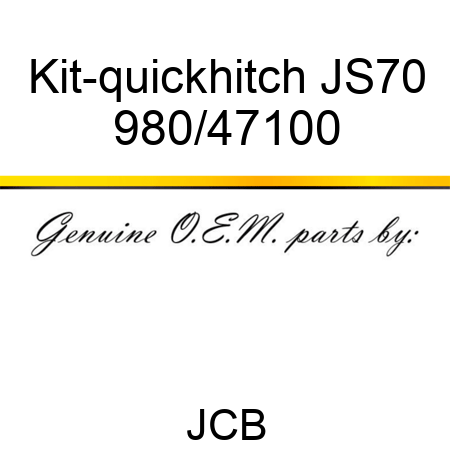 Kit-quickhitch, JS70 980/47100