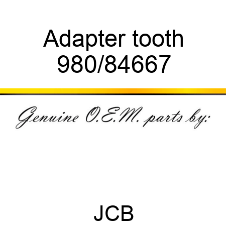 Adapter, tooth 980/84667