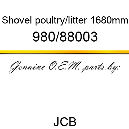 Shovel, poultry/litter, 1680mm 980/88003