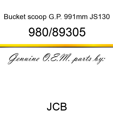 Bucket, scoop, G.P. 991mm, JS130 980/89305