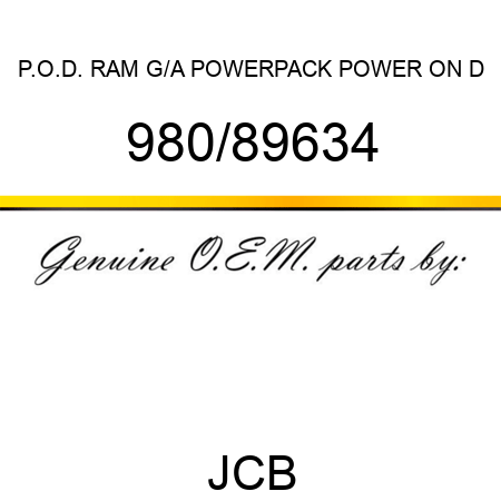 P.O.D. RAM G/A, POWERPACK POWER ON D 980/89634