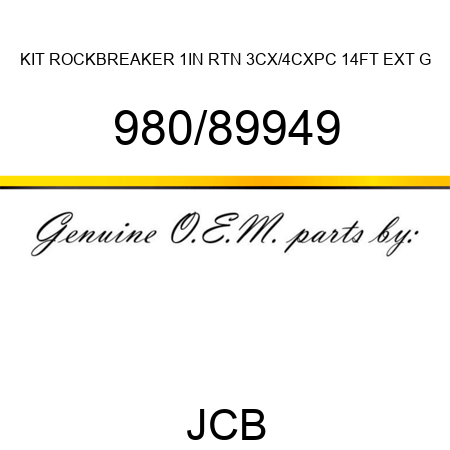 KIT, ROCKBREAKER 1IN RTN, 3CX/4CXPC 14FT EXT G 980/89949