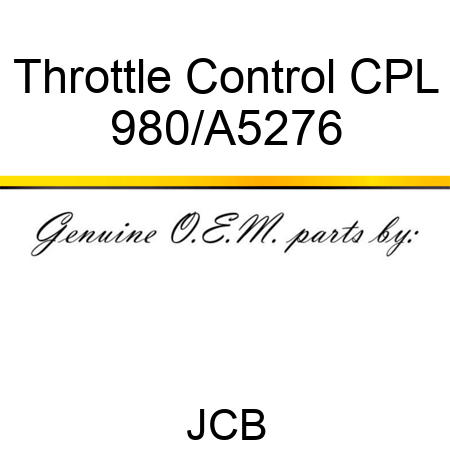 Throttle Control, CPL 980/A5276