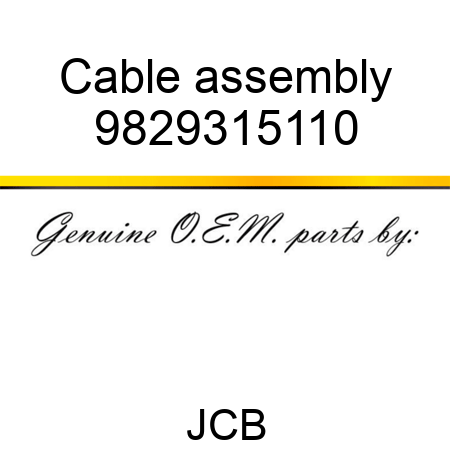Cable, assembly 9829315110