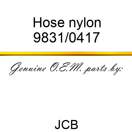 Hose, nylon 9831/0417