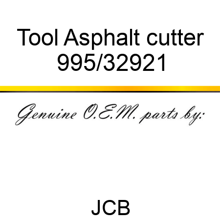 Tool, Asphalt cutter 995/32921