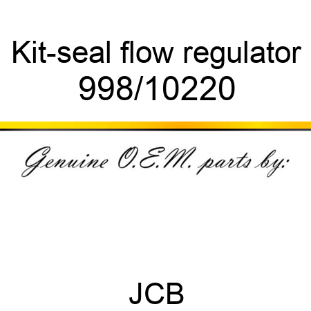 Kit-seal, flow regulator 998/10220