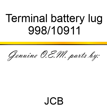 Terminal, battery lug 998/10911