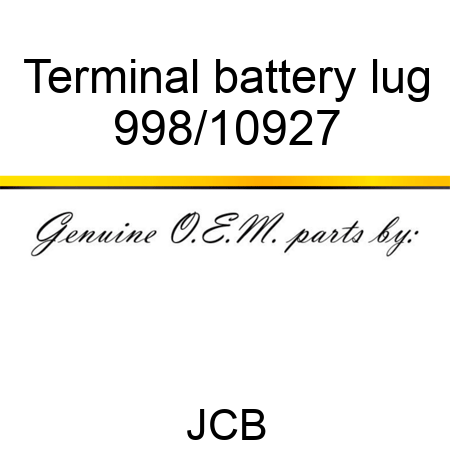 Terminal, battery lug 998/10927
