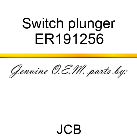 Switch, plunger ER191256