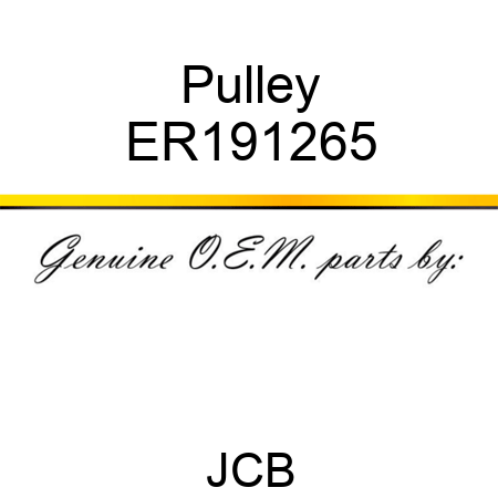 Pulley ER191265