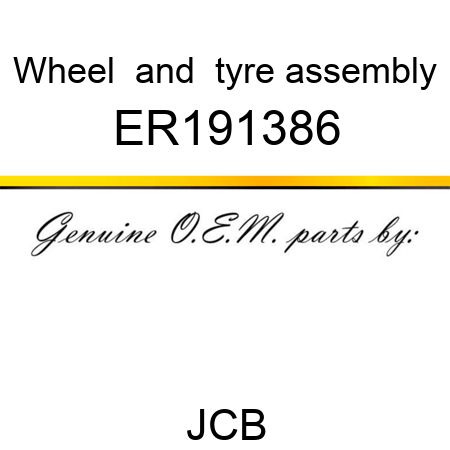 Wheel, & tyre assembly ER191386