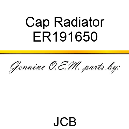 Cap, Radiator ER191650