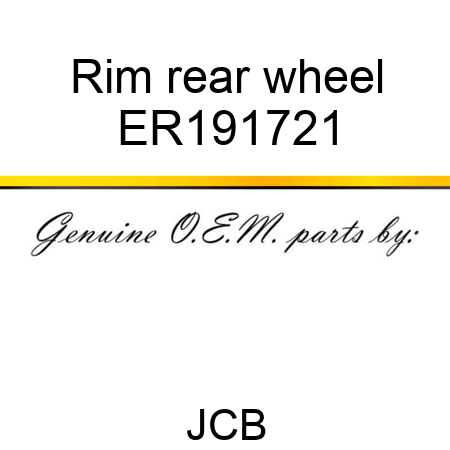 Rim, rear wheel ER191721