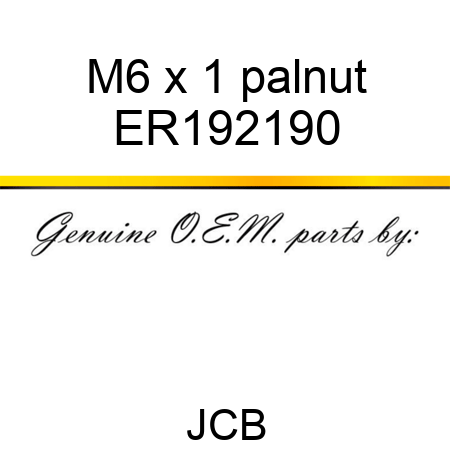 M6 x 1 palnut ER192190
