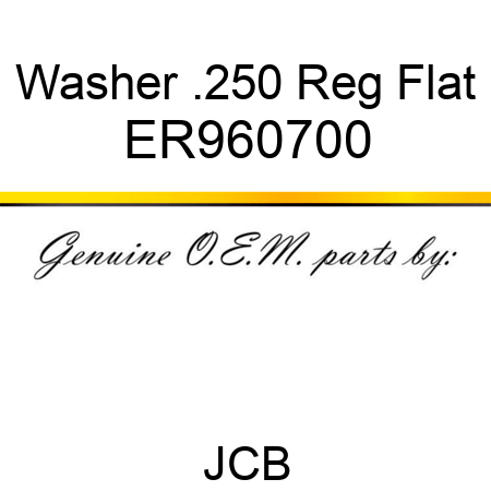 Washer, .250 Reg Flat ER960700