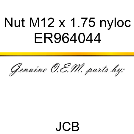 Nut, M12 x 1.75 nyloc ER964044