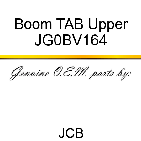 Boom, TAB Upper JG0BV164