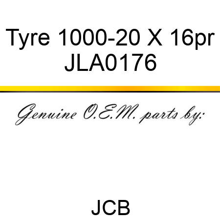 Tyre, 10,00-20 X 16pr JLA0176