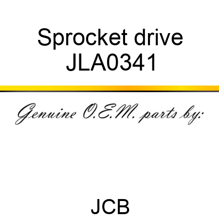 Sprocket, drive JLA0341