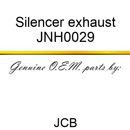 Silencer, exhaust JNH0029