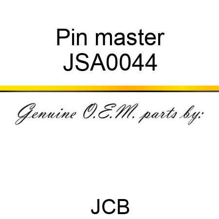 Pin, master JSA0044