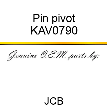 Pin, pivot KAV0790