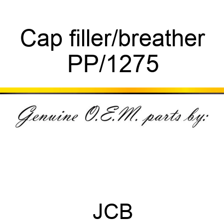 Cap, filler/breather PP/1275