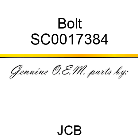 Bolt SC0017384