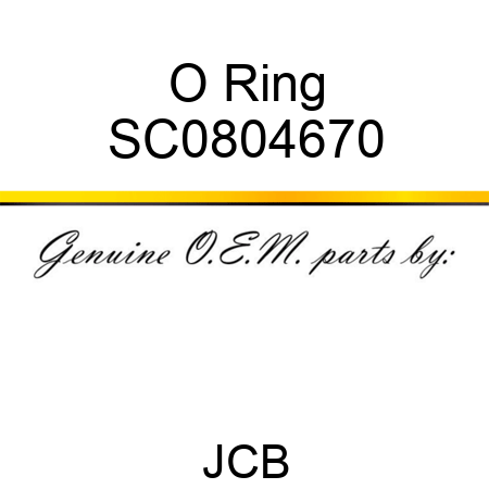 O Ring SC0804670