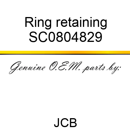 Ring, retaining SC0804829
