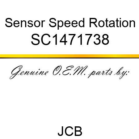 Sensor, Speed, Rotation SC1471738