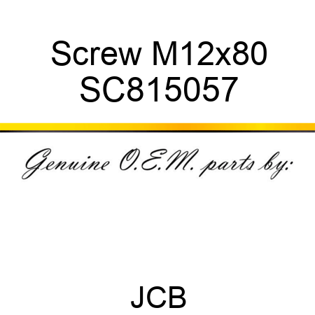 Screw, M12x80 SC815057