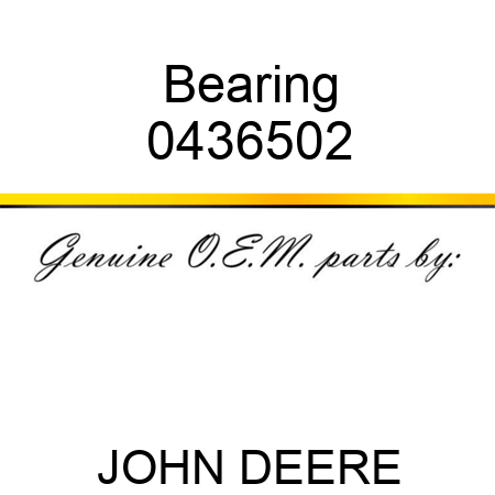 Bearing 0436502