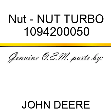 Nut - NUT, TURBO 1094200050