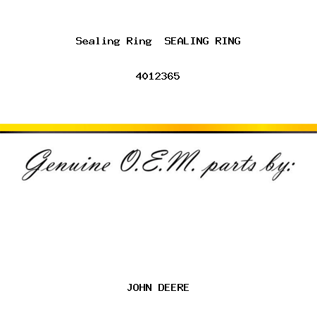 Sealing Ring  SEALING RING 4012365