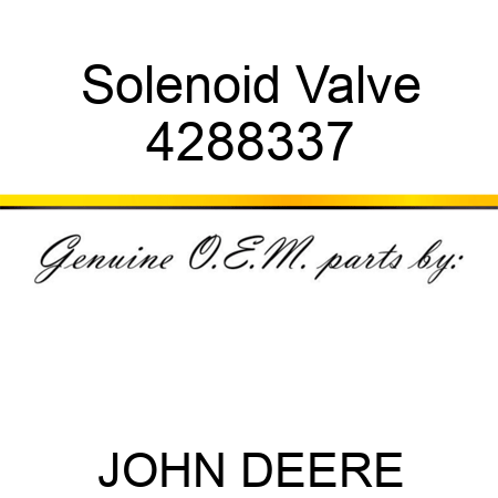Solenoid Valve 4288337