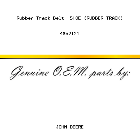 Rubber Track Belt  SHOE (RUBBER TRACK) 4652121