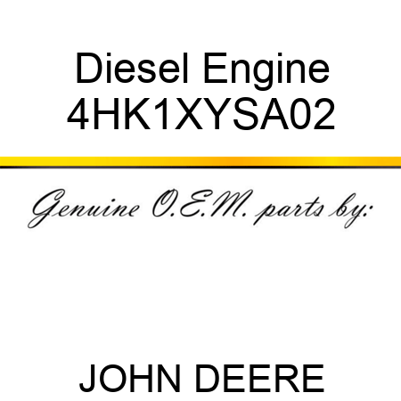 Diesel Engine 4HK1XYSA02