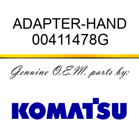ADAPTER-HAND 00411478G