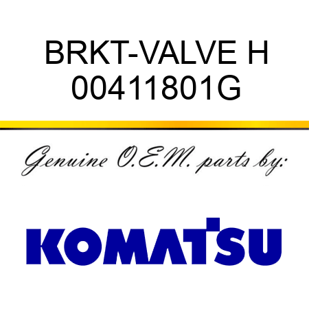 BRKT-VALVE H 00411801G
