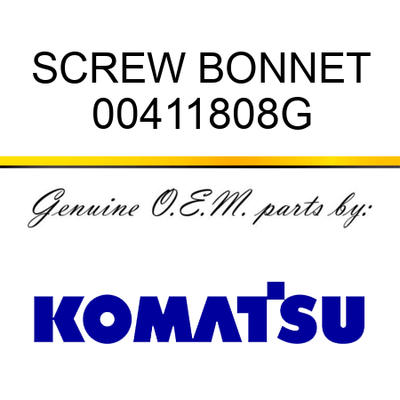 SCREW BONNET 00411808G