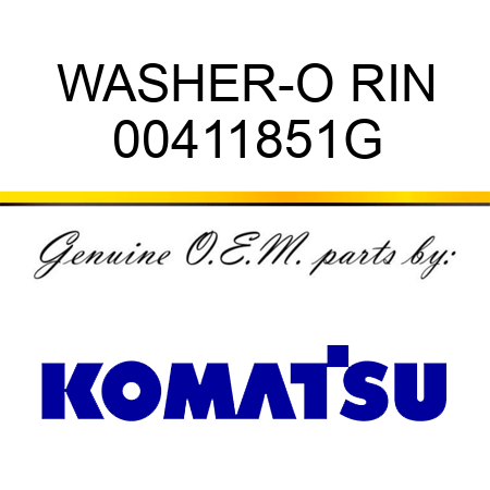 WASHER-O RIN 00411851G