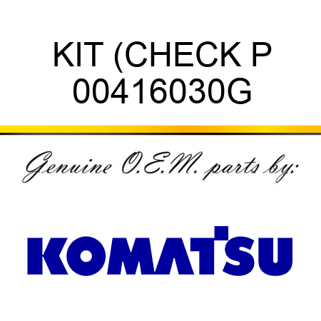 KIT (CHECK P 00416030G