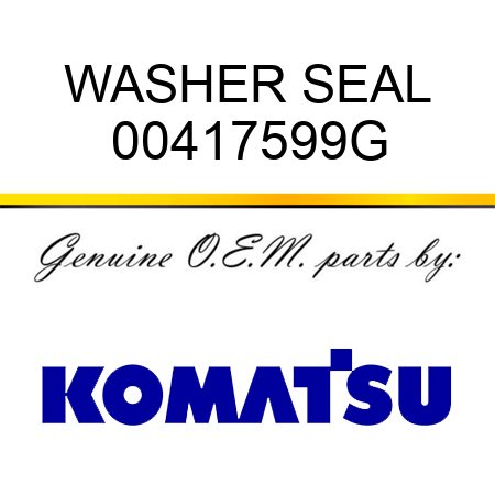 WASHER SEAL 00417599G