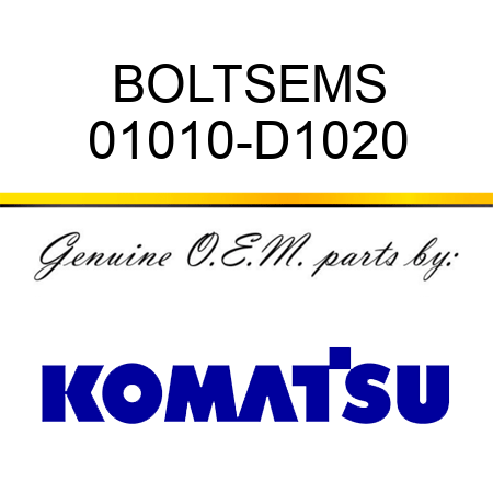 BOLT,SEMS 01010-D1020